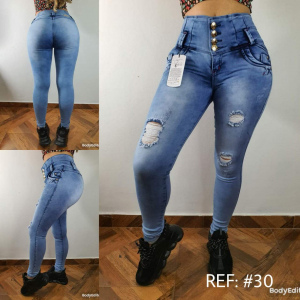 Jean licrado sin bolsillos ref30 talla 6